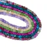 Cuentas Cuadradas de Ágata de 5.5*5.5mm con Color Añadido Piedra Natural Cuentas Sueltas Hechas a Mano para Manualidades de Cuentas Materiales de Cristal Aguamarina