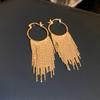 Aretes de Borla Geométrica de Diamante Carta de Amor de Diamante Moda Aguja de Plata Aretes Distintivos de Lujo Ligero Aretes de Sentido Avanzado para Mujeres