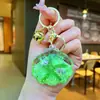Llavero Creativo Serie Océano Relleno de Aceite Pez Payaso Estrella de Mar Pez Pequeño Colgante de Bolso Decoración de Llavero