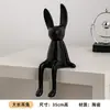 Macaron Desenho Animado Criativo Postura Sentada Orelha Longa Coelhinho Enfeites Alto Padrão Luxo Leve Sala de Estar Gabinete de TV Gabinete de Vinho Decorações de Entrada