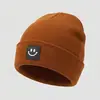 Gorro de Punto para Bebé con Cara Sonriente Lindo Transfronterizo, Gorro de Lana Infantil Moderno y Versátil, Gorro de Punto con Cara Sonriente de Otoño e Invierno, Gorro Infantil