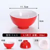 Tazones pequeños de plástico de melamina tamaño A5, aptos para uso comercial en comedores, tazones para sopa, restaurantes de hot pot, tazones para salsas para mojar, tazones para avena y restaurantes de comida rápida; estos cuencos están diseñados para imitar la apariencia de la porcelana