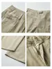 Ropa para Hombre Apo Pantalones Casuales de Trabajo de Algodón Puro para Hombre Transfronterizos, Temporada de Primavera, Sensación de Alta Gama, Pierna Recta Holgada, Pantalones Largos Versátiles de Cintura Alta.