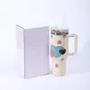 Copo de Carro Térmico de Aço Inoxidável 304 40oz com Alça, Copo de Gelo, Copo de Água Conveniente para Exterior com Canudo