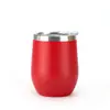 Copo Térmico de Ovo Mini 12oz Transfronteiriço Aço Inoxidável 304 Camada Dupla a Vácuo Cor Sólida Simples Formato U Barriga Grande