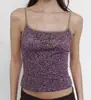 Camisole Estilo Americano Y2K Garota Apimentada Estampa de Leopardo com Letras Acabamento Sexy Colorido Blocos Top Curto Justo para Mulheres