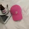 P Carta All-match Cap Feminino Grande Cabeça Rosto Pequeno Boné de Beisebol Estilo Coreano Chapéu da Moda Primavera e Verão Chapéu de Sol para Homens