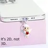 Tapón de Polvo para Teléfono Acrílico de Ángel del Amor 2D, Diseño de Corazón de Amor, Compatible con Iphone/T