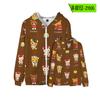 Sudadera con capucha y cremallera para hombre y mujer, informal, con estampado perimetral de oso Komatsu, de Amazon, transfronteriza