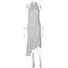 Ropa de Mujer Europea y Americana 2026 Verano Nueva Moda Temperamento Estampado Sexy Espalda Descubierta Cintura Ceñida Volantes Con Cordones Vestido