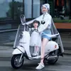 Capa de chuva carro elétrico dupla mãe e filho feminino 2023 novo pai-filho chuva bateria motocicleta especial poncho transparente