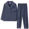 Pijama masculino pode ser usado na primavera e no outono manga longa cor sólida algodão nuvens algodão outono e inverno roupas de casa para meninos 302-4
