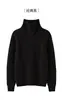 Cardigan de tricô grosso com zíper e gola alta de cashmere para outono e inverno, casaco de moda, suéter de manga comprida, blusa solta