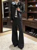 Chaqueta Corta de Cuero Negra para Hombre, Chaqueta de Trabajo Corta Ancha Oversize, Genial y Elegante con un Toque de Lujo, Chaqueta Biker de la Alta Calle Americana