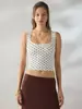 Top de lunares picante estilo americano para mujer, comercio exterior transfronterizo, camiseta sin mangas sexy estampada estilo ins de verano, camiseta interior elástica sin mangas