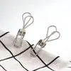 Clip de Resorte de Alambre de Acero Inoxidable Sólido Clip de Cola Larga para Secar Pescado, Ropa, Calcetines, Clip a Prueba de Viento para Pantalones, Clip Metálico de Almacenamiento