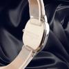 Reloj Color Turquesa Reloj de Cuarzo Reloj de Pulsera Cuadrado para Mujer Suministro Espejo Cruzado Correa de Cuero Reloj de Estudiante Femenino