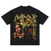 Hip hop rap transfronterizo A USD AP Rocky camiseta de manga corta estampada retro americana vintage Rapper wear marea