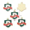 Chaveiro Pingente de Liga Metálica DIY com Gotejamento de Óleo Copa do Mundo Esportiva Futebol Pingente de Emblema Comemorativo W538