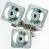Pieza de Hierro Cuadrada Engrosada Pieza de Conexión Plana Cuadrada Conector de Pata de Mueble Sofá Banco Mesa Silla Pie de Madera Fijo