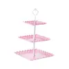 Soporte para Pasteles de Tres Niveles Lujo Ligero Mesa de Postres Mesa de Café para Sala de Estar Soporte para Snacks Plato de Frutas Plato de Dulces y Pasteles para Bodas Plato de Frutas Secas