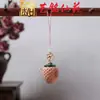 Colgante de Fresas de Madera de Sangre Yiming Xianyuan Joya de Madera Fruta y Verdura de Madera Maciza Colgante para Teléfono Móvil Borla Colorida Tejida