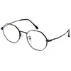 Armazón Óptico de Moda y Versátil Armazón de Gafas Retro Poligonal Armazón Delgado Texturizado Armazón de Gafas Elegante 8301