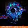 Estante de vino con barra luminosa, estante para copas, soporte para copas de licores, soporte para copas de servicio individual, estante creativo para cócteles luminosos