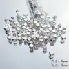 [Plata Quebrada, Pocos Taels] Separadores Cuadrados de Plata Gruesa que Conservan el Color, Cuentas Sueltas, Pulsera de Cuentas Hecha a Mano para Bricolaje, Material para Pulseras