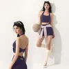 Ropa Deportiva para Mujer con Cuello Halter, Sujetador Deportivo, Espalda Integrada para Belleza, Chaleco Exterior, A Prueba de Impactos, para Correr, Entrenamiento, Pilates, Top