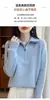 Suéter Grueso Trenzado de Peso Pesado 100% Lana Pura para Mujer, Camiseta Base de Punto, Corte Holgado, Media Cremallera, Cuello Alto, Otoño/Invierno