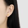 Estilo coreano ins diseño nicho flor rosa acero titanio chapado en oro arete para cartílago de la oreja moda personalidad femenina todo-fósforo joyería para la oreja