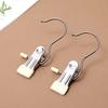 Clip Multifuncional de Acero Inoxidable Sin Rastro Forma de 3 Artefacto de Almacenamiento para Dormitorio Sombrero Calcetines Plástico Recubierto Exhibición Clip Individual Portátil