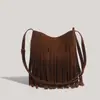 Bolso de Teléfono con Borlas de Moda Estilo Chica Popular Versátil Bolso Pequeño para Mujer 2026 Nueva Moda Bolso Cruzado Mini para Viajes