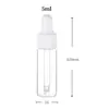 Frascos conta-gotas de óleos essenciais, Frascos reutilizáveis para cosméticos, Frascos vazios para DIY, Frascos pequenos de vidro branco à prova de luz e portáteis com conta-gotas para comida de bebê