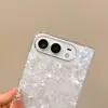 Adequado para iPhone 18 Duo: Capa de celular com glitter e padrão de concha em formato de coração, tela dobrável, capa protetora anti-queda Apple 18 Duo
