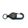 Fivela Retrátil Tática para Acampamento ao Ar Livre, Corda de Aço, Chaveiro Multifuncional, Corda Anti-Perda para Acampamento, Alça Retrátil para Mochila