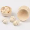 Fornecedor de Enfeites para Decoração DIY de Casa, Brinquedos Pintados para Crianças, Tigelas de Madeira Natural, Acessórios de Bolota, Tigelas de Bolota