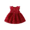 Vestido de Moda Novo de Verão 2026 para Meninas Bebês, Doce Vestido Princesa Floral para Crianças, Vestido Formal para Crianças Pequenas de Um Ano