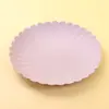 Prato de Plástico para Bolo Dim Sum Mesa de Jantar Disco Pequeno Prato de Osso para Cuspir Doméstico Prato de Plástico Criativo Prato de Lanche Prato de Lixo