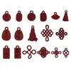 30 Estilo Chinês Vermelho Bênção Caractere Chinês DIY Acessórios de Joia Feliz Ano Novo Pingente de Paz Acessórios de Ano Novo