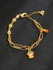 Tienda de Oro Mismo Estilo Dorado Antiguo Arena Color Esmalte Dios de la Riqueza Pulsera Fortuna Moneda de Dinero Pulsera de Cobre Chapado en Oro Pulsera para Mujer Venta al por Mayor