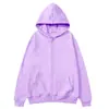 Comércio Exterior Transfronteiriço Suéter Cardigan com Zíper Unissex Suéter com Capuz Cor Sólida Top Esportivo Outono e Inverno