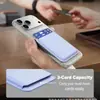 Aplicável para carregamento sem fio magSafe porta-cartão magnético Cor pura textura de couro Porta-cartão universal iPhone Samsung