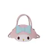Bolsa Fofa com Laço para Meninas, Bolsa Exquisita Estilo Coreano com Pingente de Desenho Animado, Bolsa de Ombro Cruzada