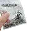 Pedras de Strass Pretas com Fundo Plano para Nail Art, Pedras de Strass Deslumbrantes Pretas Cinza Mineral de Vidro em Formato de Leque Rei, Joias Pequenas Redondas de Strass