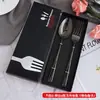 Creativo Titanio Plateado Portátil Vajilla Hotel Regalo Vajilla Juego Cuatro Piezas Cuchillo y Tenedor para Steak