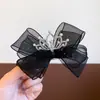 Corona Estéreo de Princesa Pinza para el Cabello con Lazo Vestido de Cumpleaños para Niños Accesorios para el Cabello de Niña Dulce Pinza Superior para Bebé