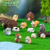 Nuevo producto transfronterizo: Figuritas de búho y ardilla en miniatura para crear paisajes de jardín, adornos decorativos DIY, accesorios colgantes y piezas decorativas pequeñas