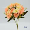 Flor de cerejeira artificial de outono, decoração de mesa para casa, simulação de decoração interna, orquídea pulando, crisântemo, flor falsa, adereços para fotografia ao ar livre